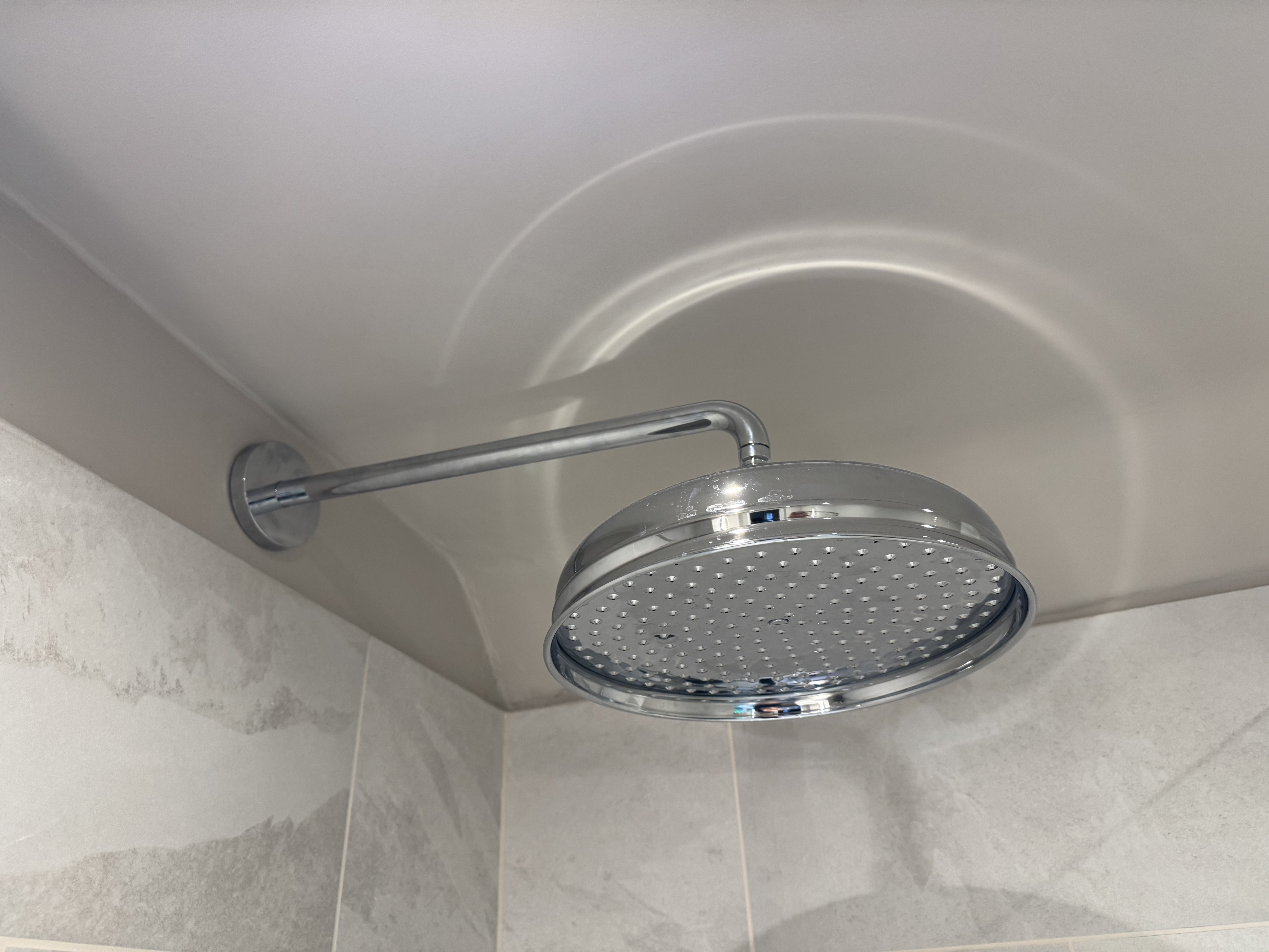 Rain Shower Head - Alternative View          -          Professional          plumbing          work          by          Rosebourne          Plumbing