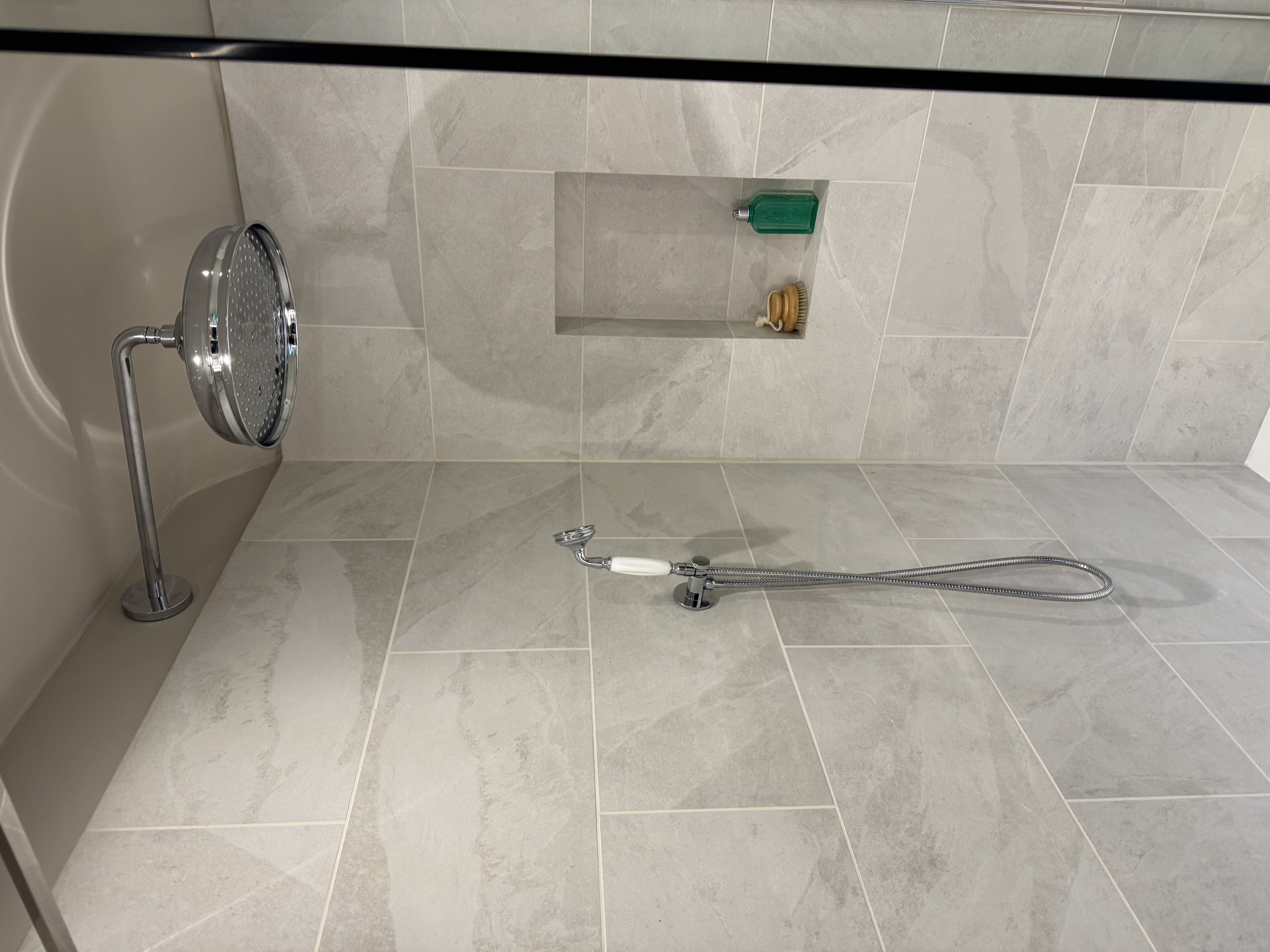 Detailed Shower Alcove Finish          -          Professional          plumbing          work          by          Rosebourne          Plumbing