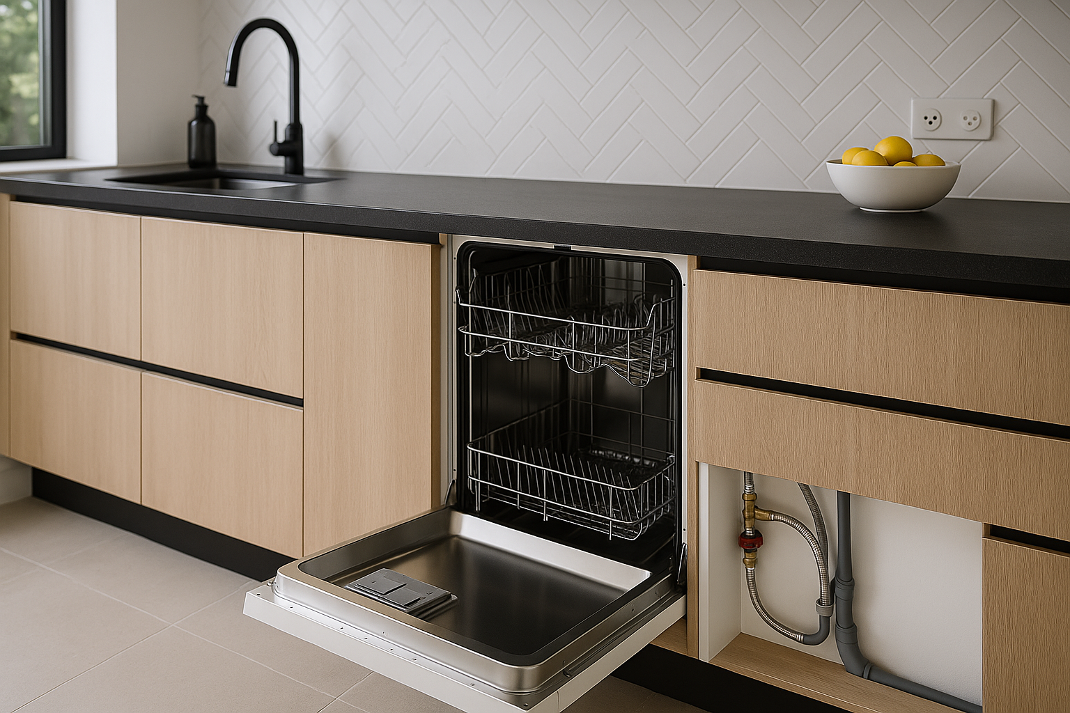 Will Gaze providing professional dishwasher installation services in Hampshire