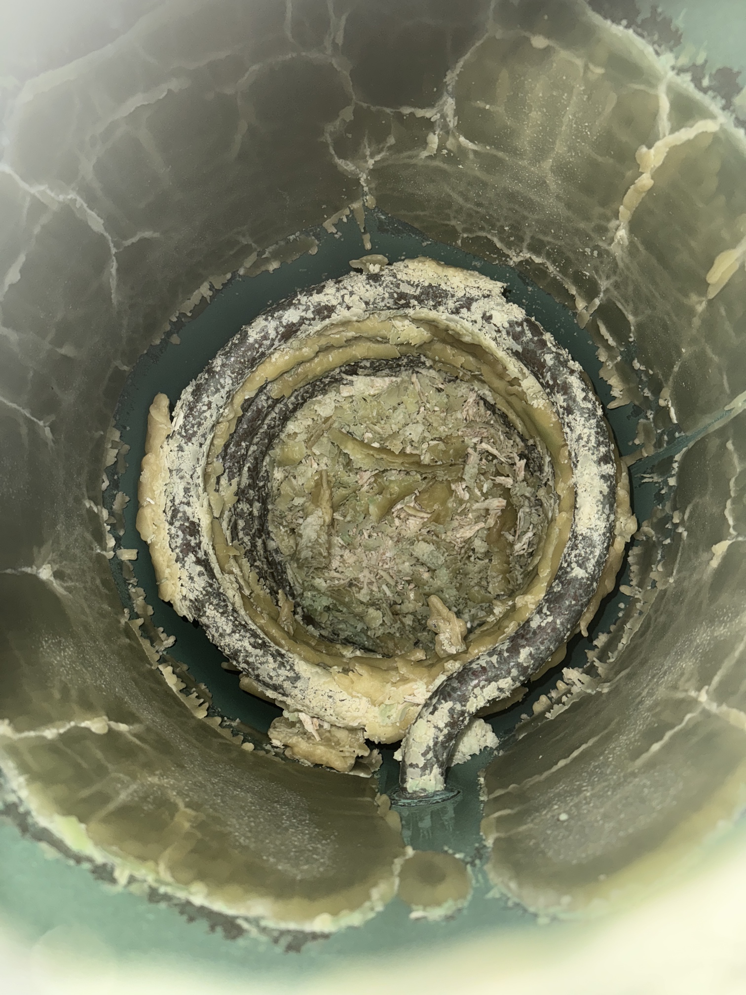 Hard water scale buildup in hot water cylinder showing the importance of water treatment in Hampshire