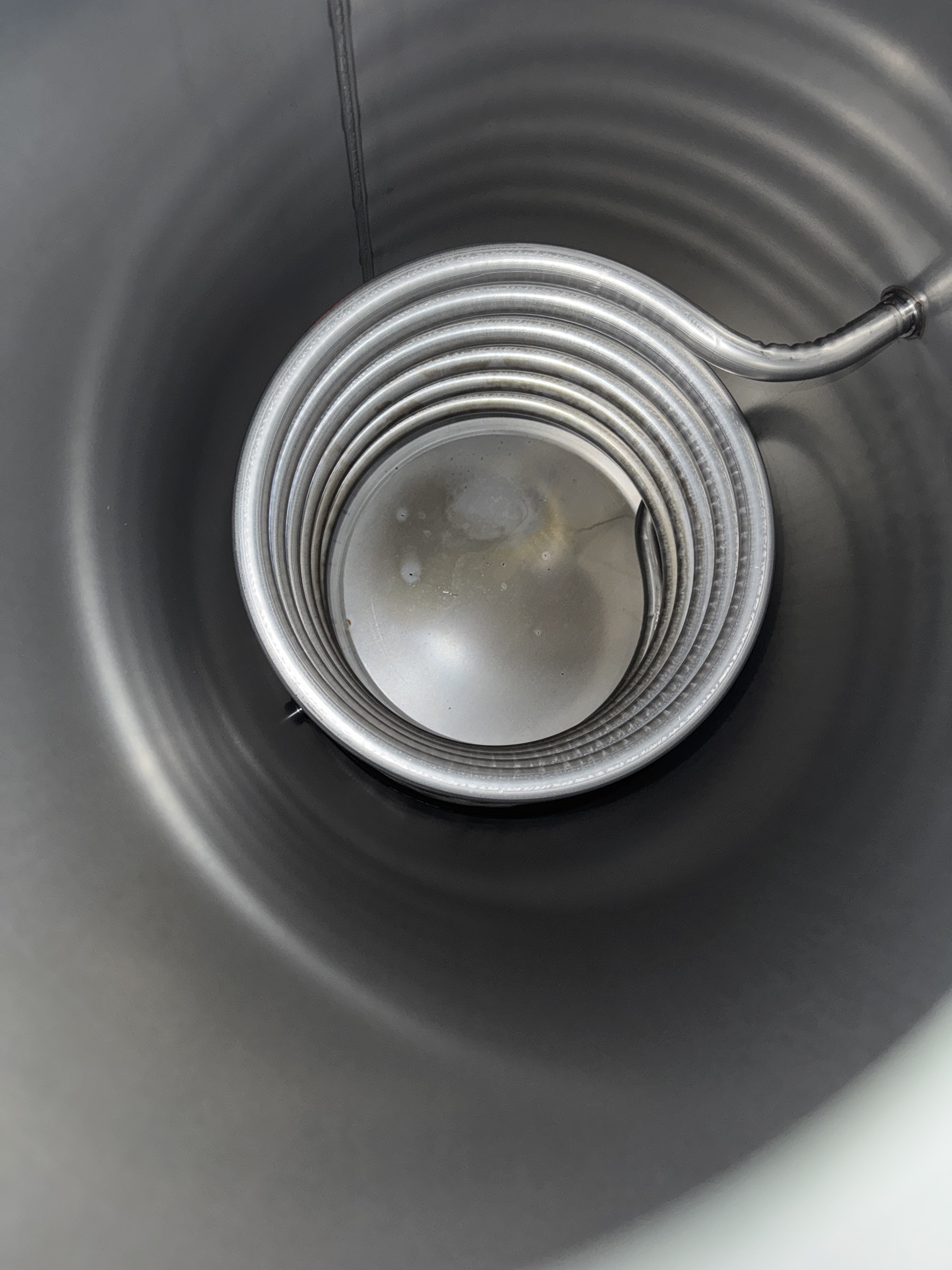 Internal view of stainless steel coil showing superior heat transfer and corrosion resistance