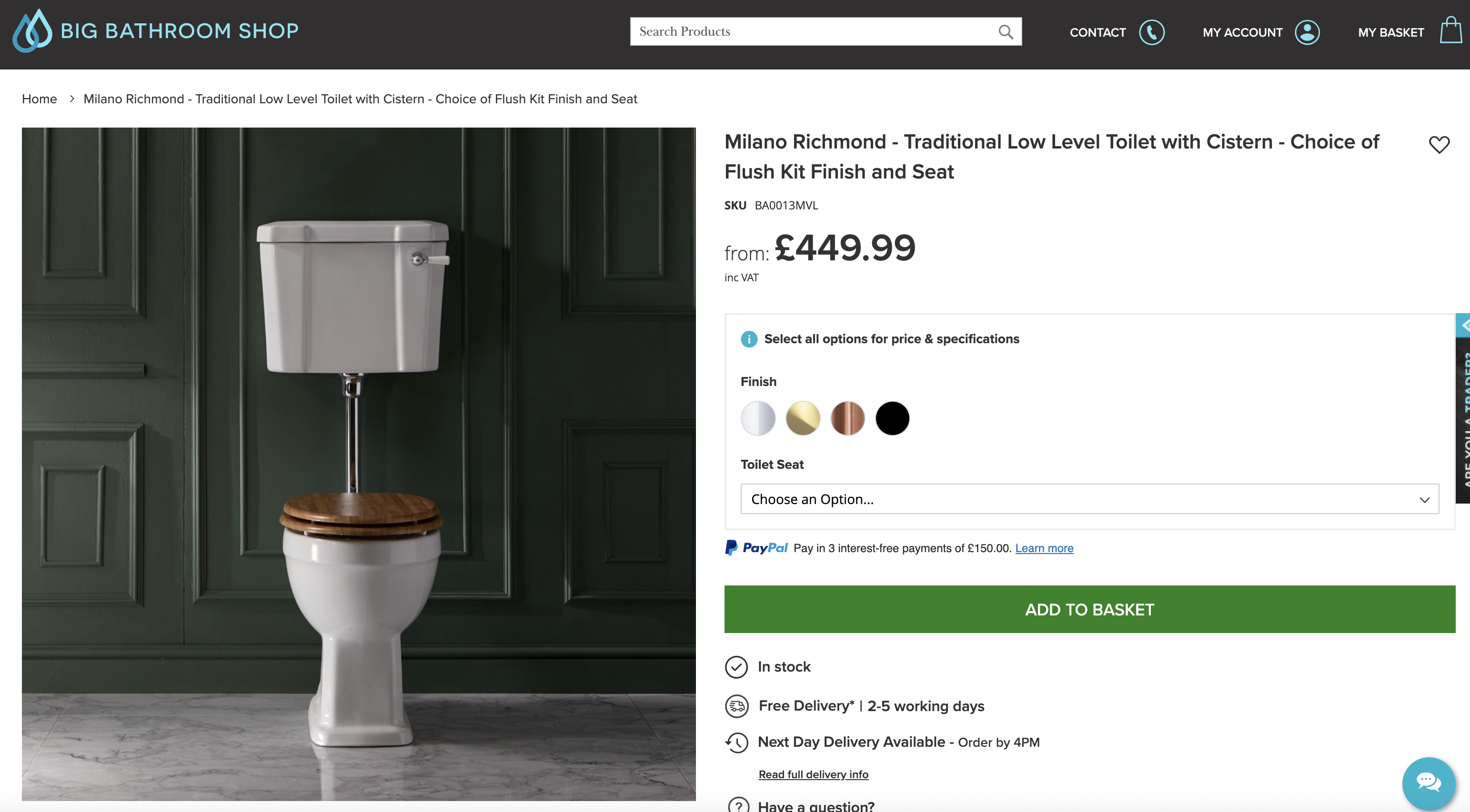 Milano Richmond traditional - affordable heritage styling