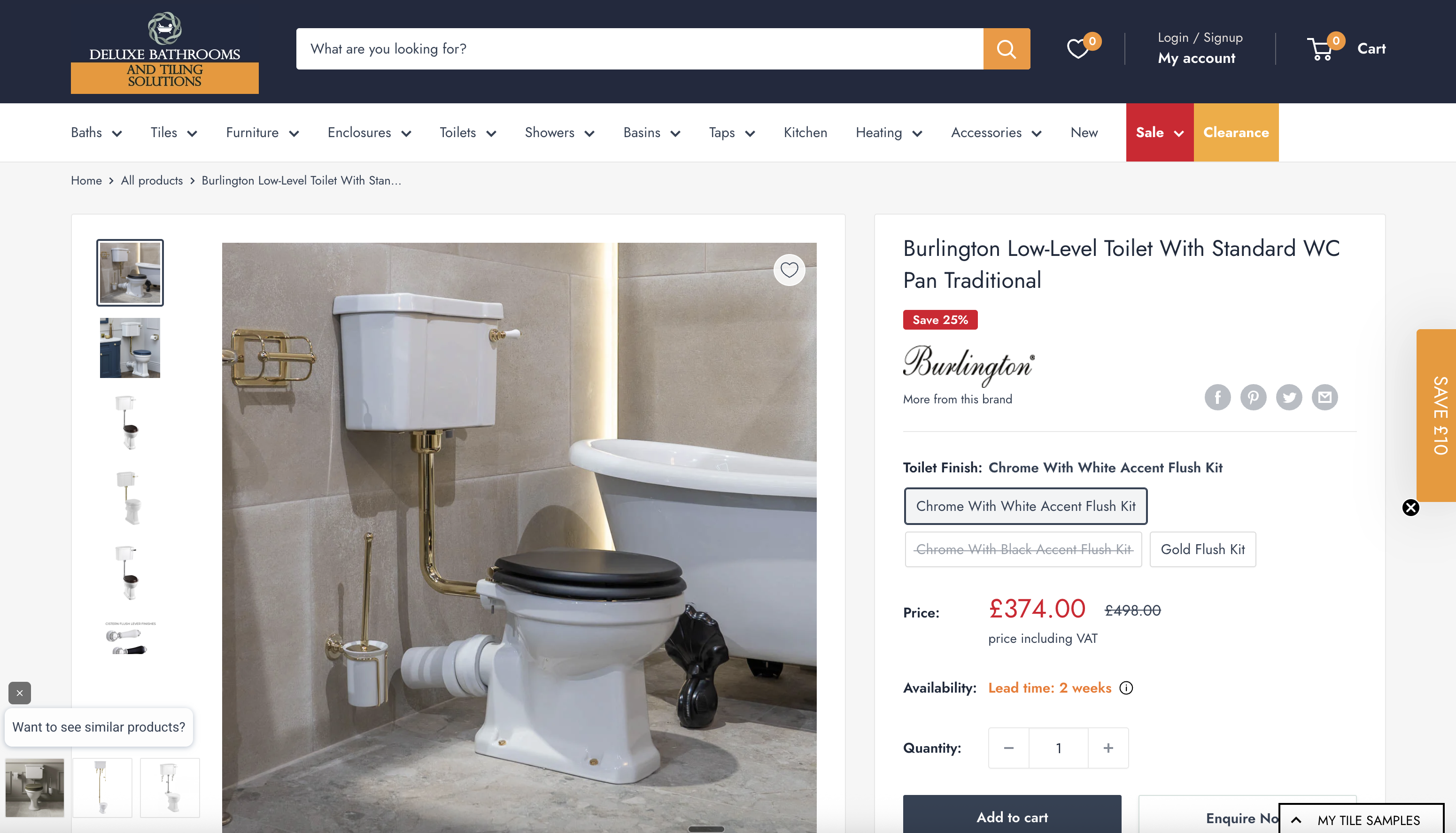 Burlington traditional low level toilet - quality mid-range option