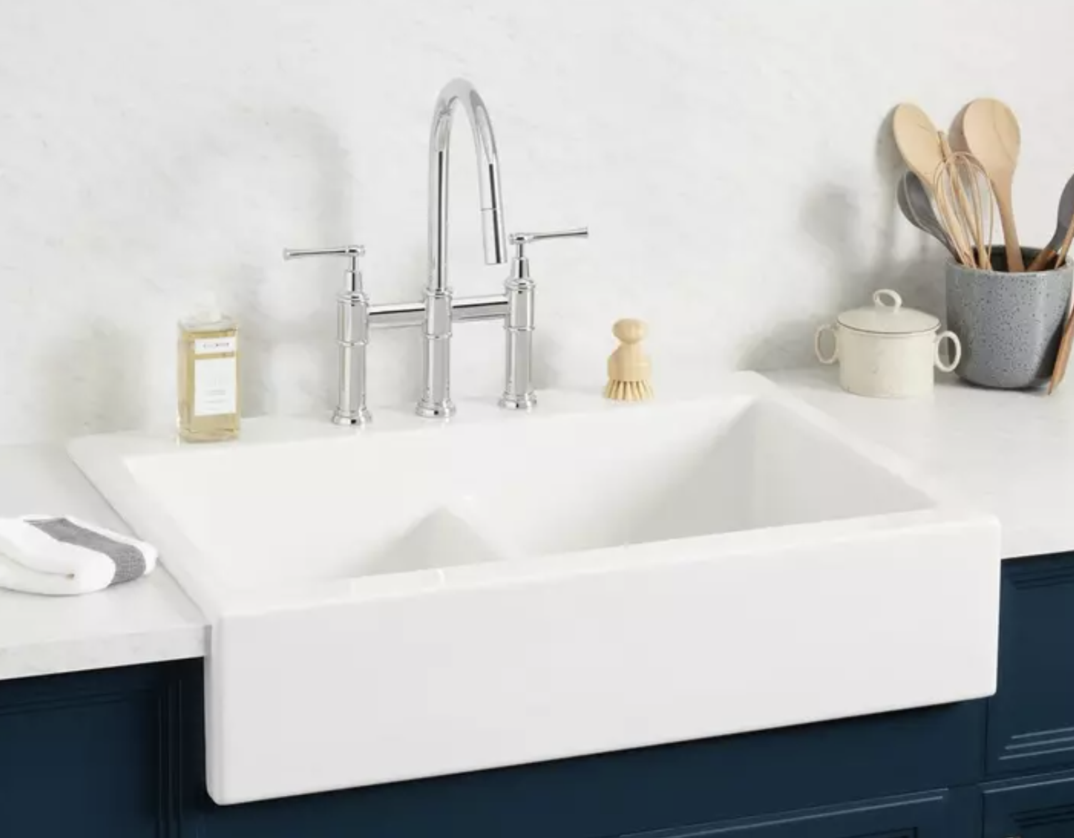 Professional three hole kitchen sink and tap installation by Rosebourne Plumbing