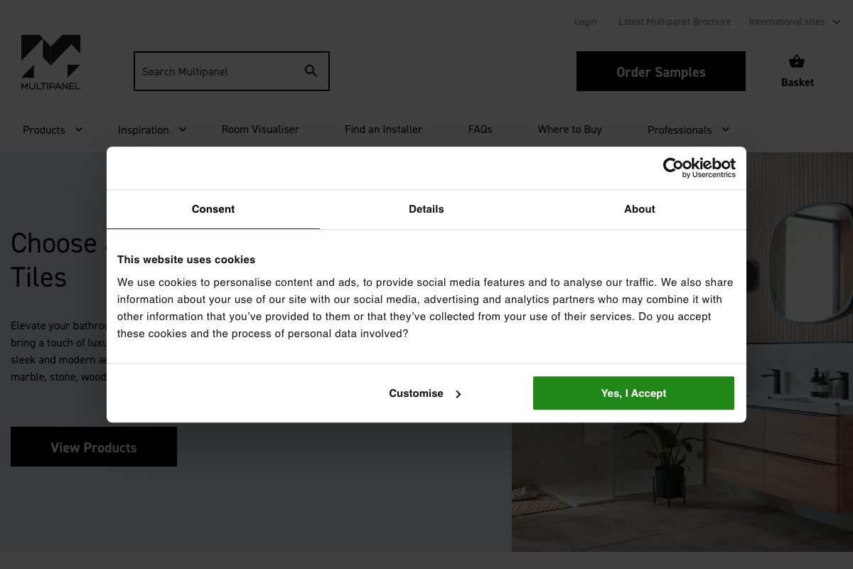 Multipanel website screenshot